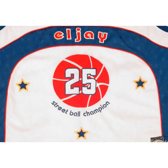 Eljay Throwback Classics Street Ball Champion White Blue Red Jersey Size XL - Picture 4 of 9